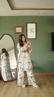 Floral Garden Lawn Co-ord Set - Front View